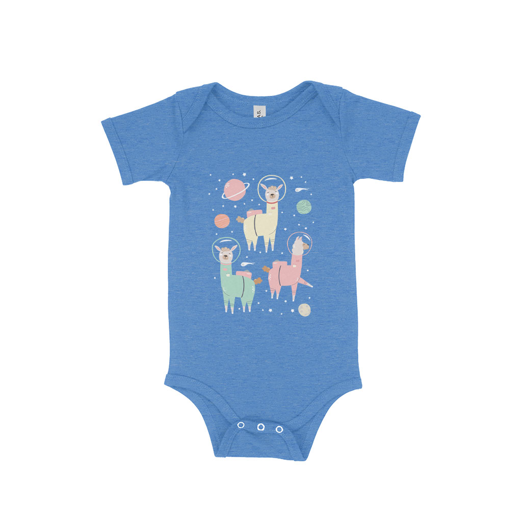 Astronaut Llamas Baby Jersey One-Piece