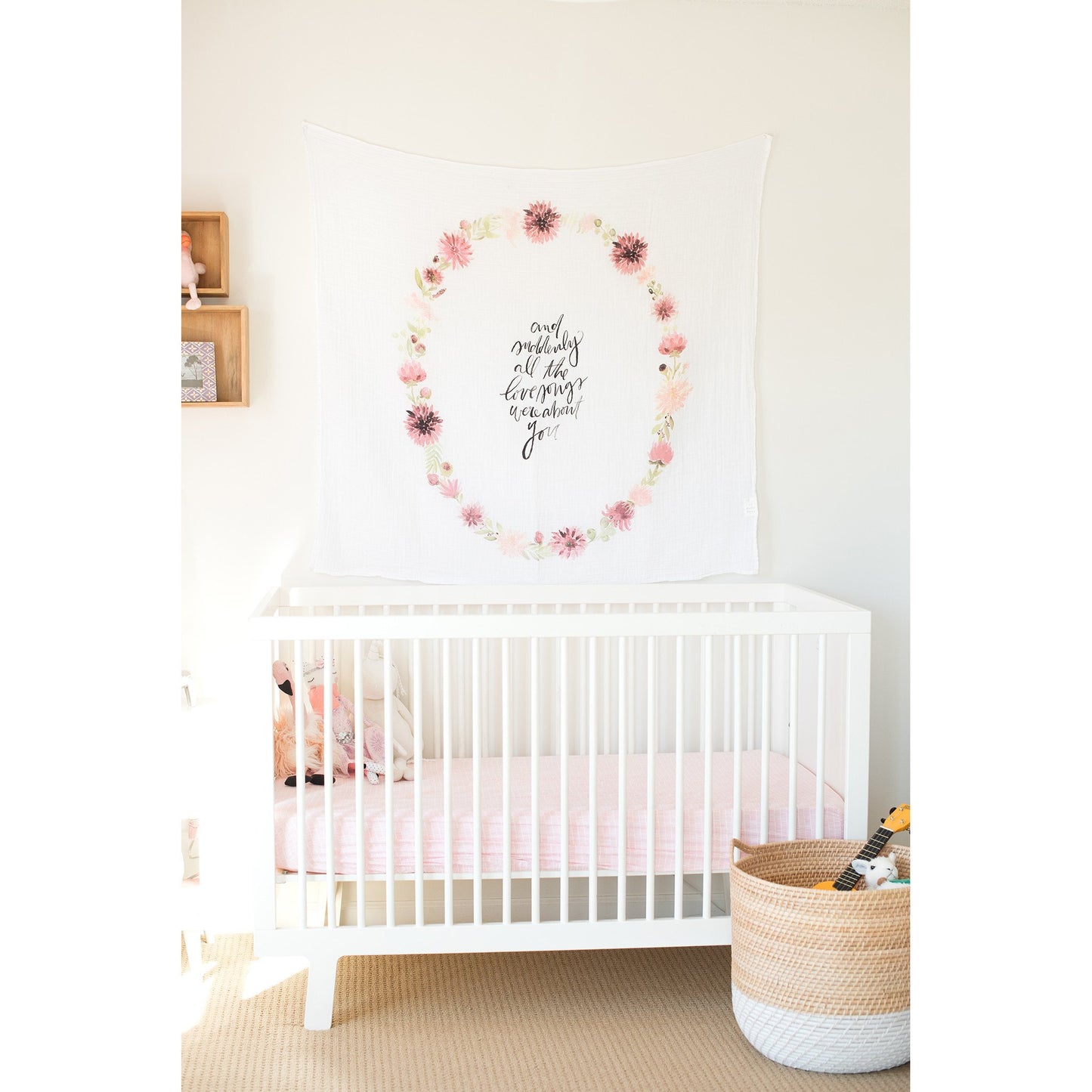Dahlia Blooms - Organic Swaddle Blanket