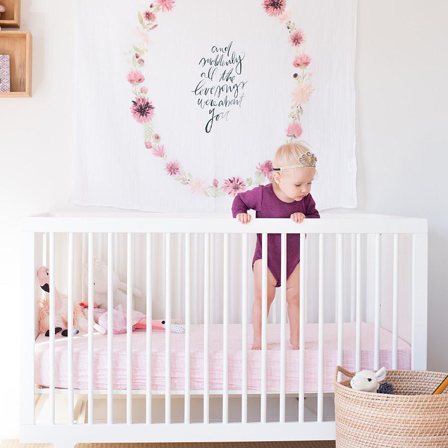 Dahlia Blooms - Organic Swaddle Blanket