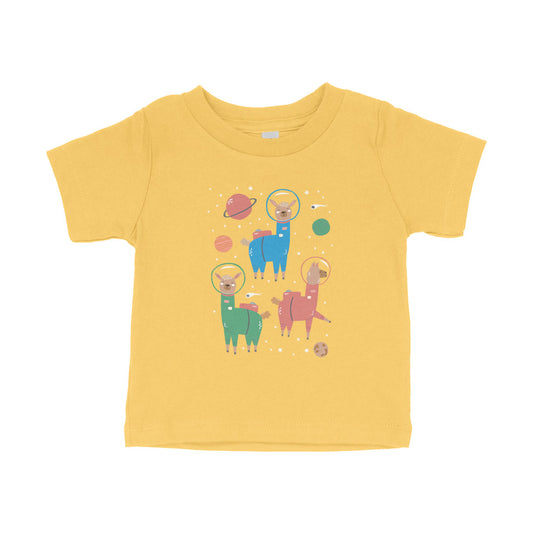 Astronaut Llamas Baby Jersey T-Shirt