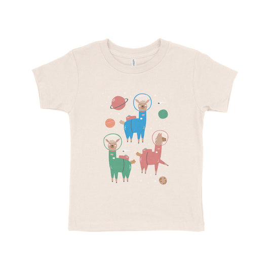 Astronaut Llamas Toddler Jersey T-Shirt