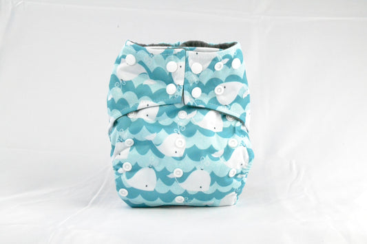 Earthlie Cloth Diaper - Whales