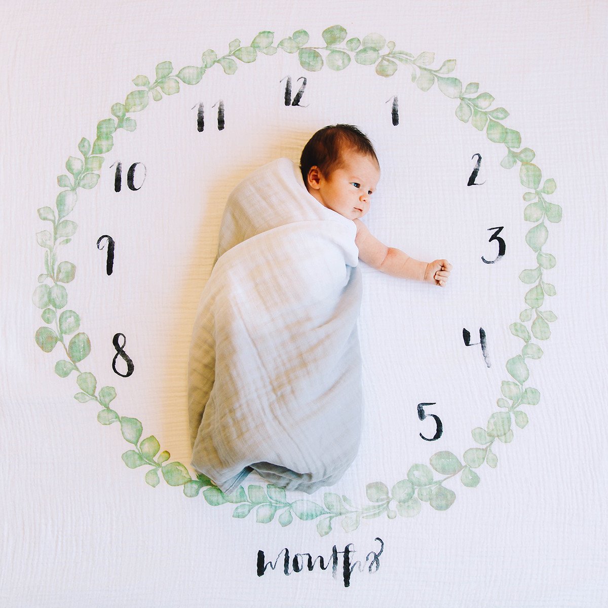 Eucalyptus Milestone - Organic Swaddle Blanket