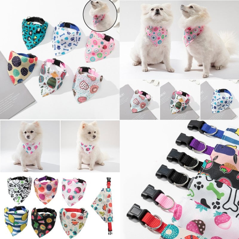 Dog Bandana Large Pet Scarf Pet Cotton Plaid Washable Bow Ties Collar Cat Dog Scarf Large Dog Accessories Kerchief Adjustable